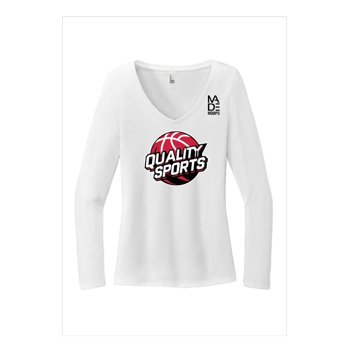 Women's Long Sleeve Tri-Blend V-Neck Tee