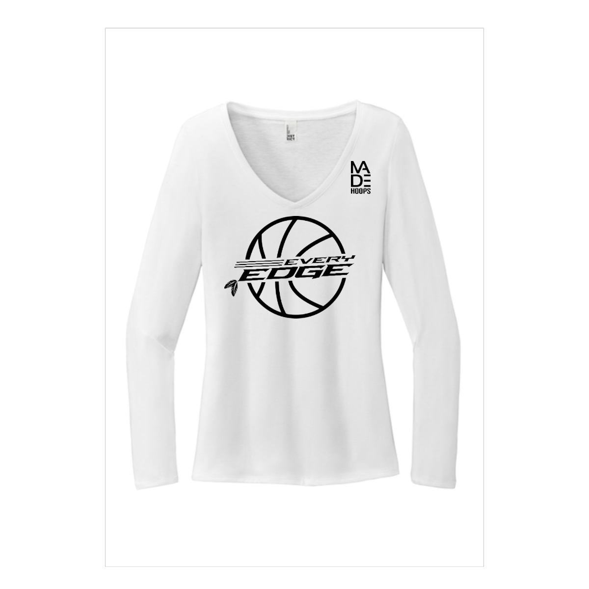 Women's Long Sleeve Tri-Blend V-Neck Tee