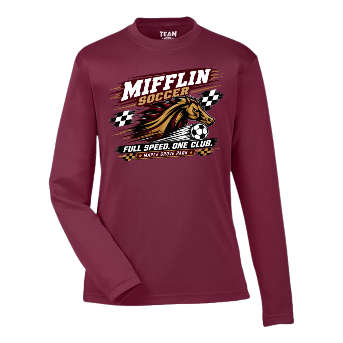 Youth Performance Long Sleeve Tee - MUSTANG