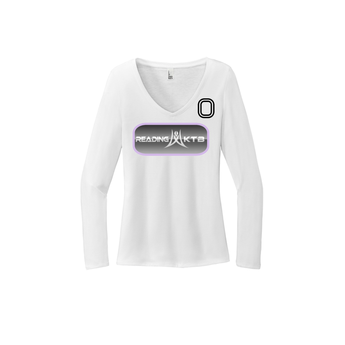 Women's Long Sleeve Tri-Blend V-Neck Tee (Girls logo)
