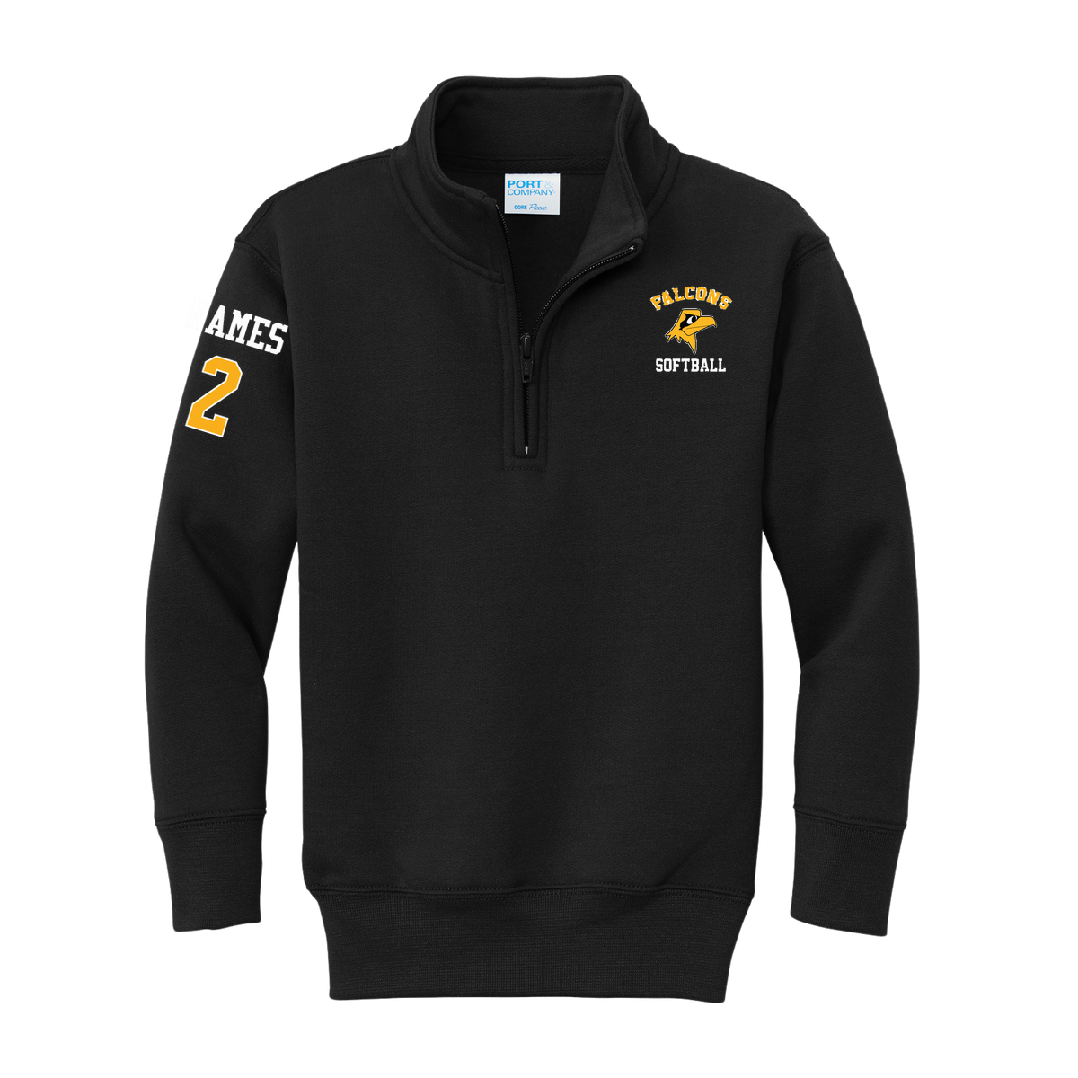 Port & Company Youth Core Fleece 1/4-Zip Pullover Sweatshirt
