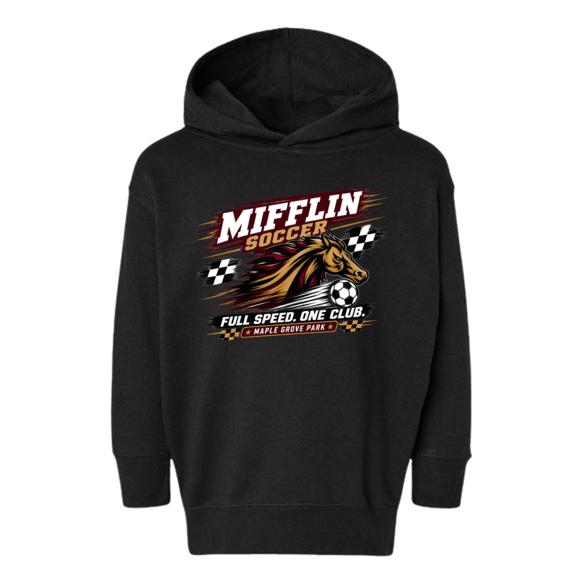 Toddler Pullover Fleece Hoodie - MUSTANG