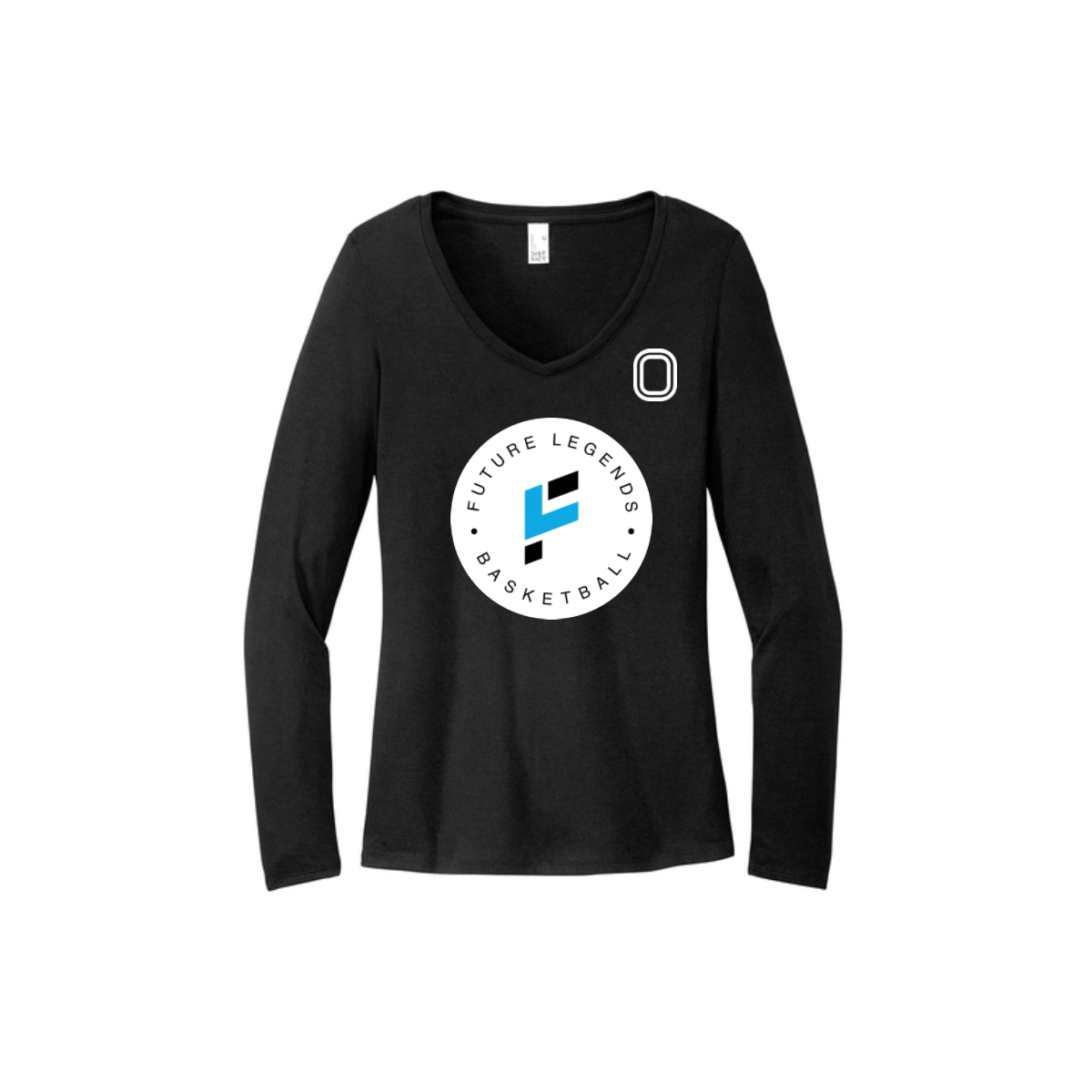 Women's Long Sleeve Tri-Blend V-Neck Tee (Boys logo)