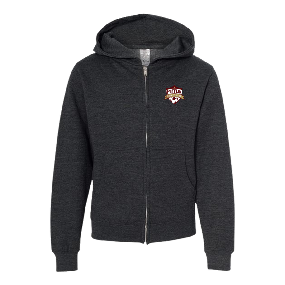 Youth Midweight Full-Zip Hooded Sweatshirt