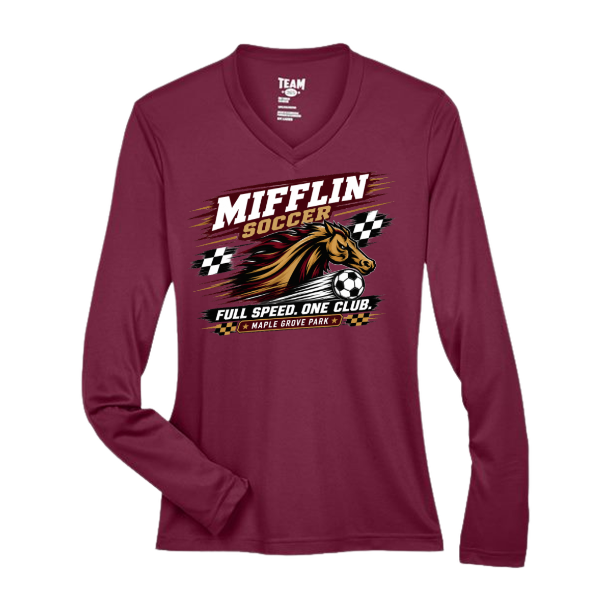 Women's Performance Long Sleeve Tee - MUSTANG