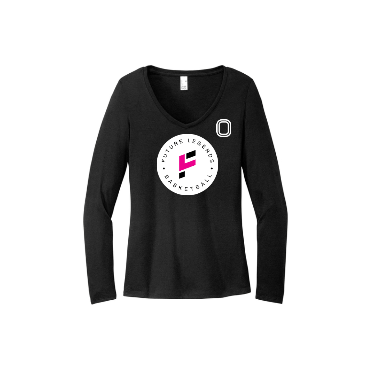 Women's Long Sleeve Tri-Blend V-Neck Tee (Girls logo)