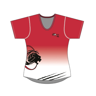 HYPE Womens Red Sublimated Tech Tee