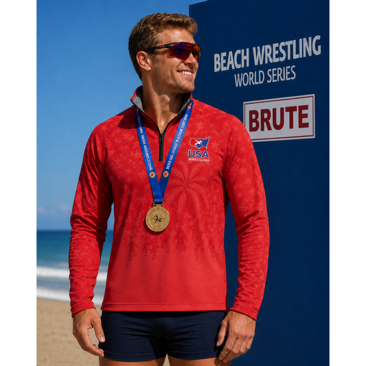 USA Beach Wrestling Podium 1/4-Zip