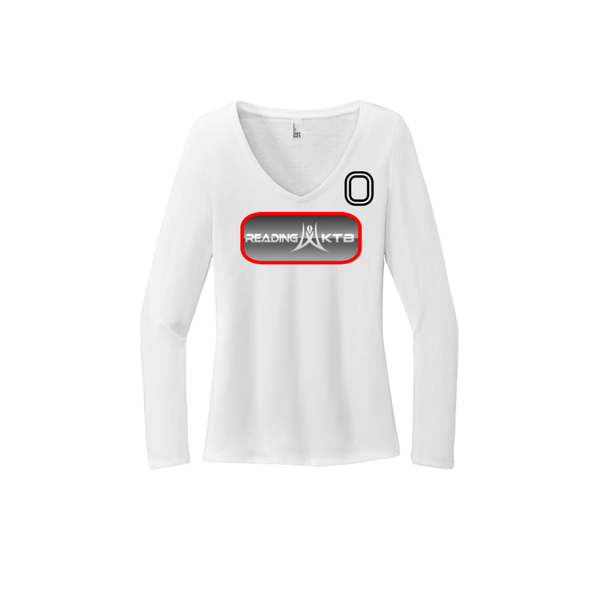 Women's Long Sleeve Tri-Blend V-Neck Tee (Boys logo)