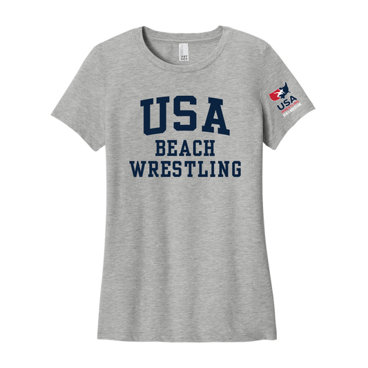 Women's USA Beach Wrestling  Short Sleeve Tee