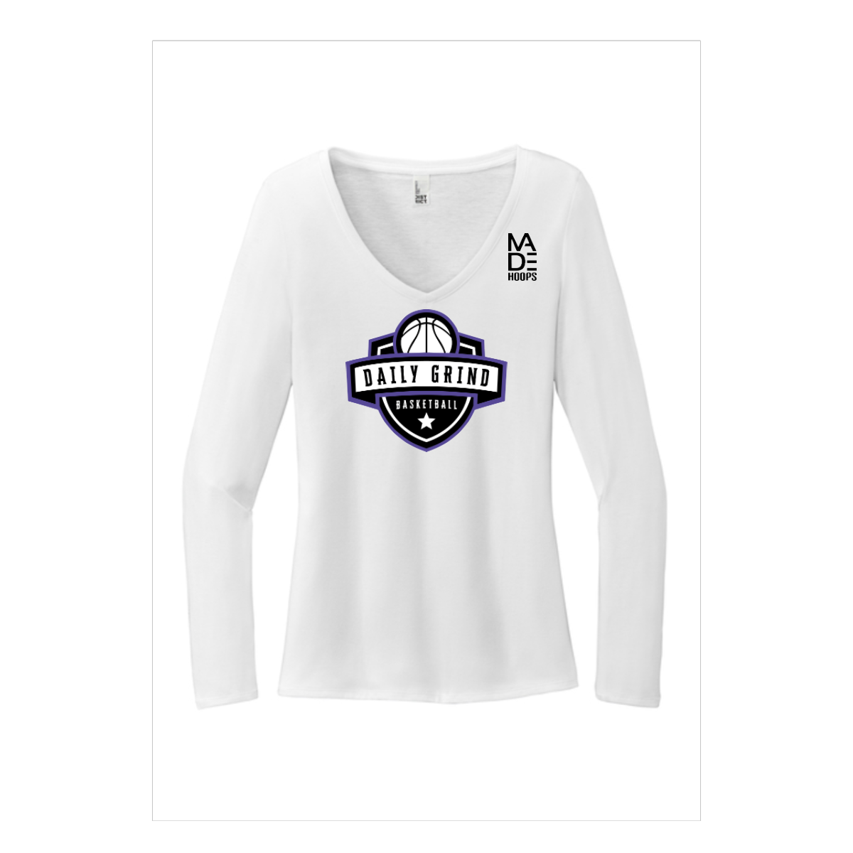 Women's Long Sleeve Tri-Blend V-Neck Tee