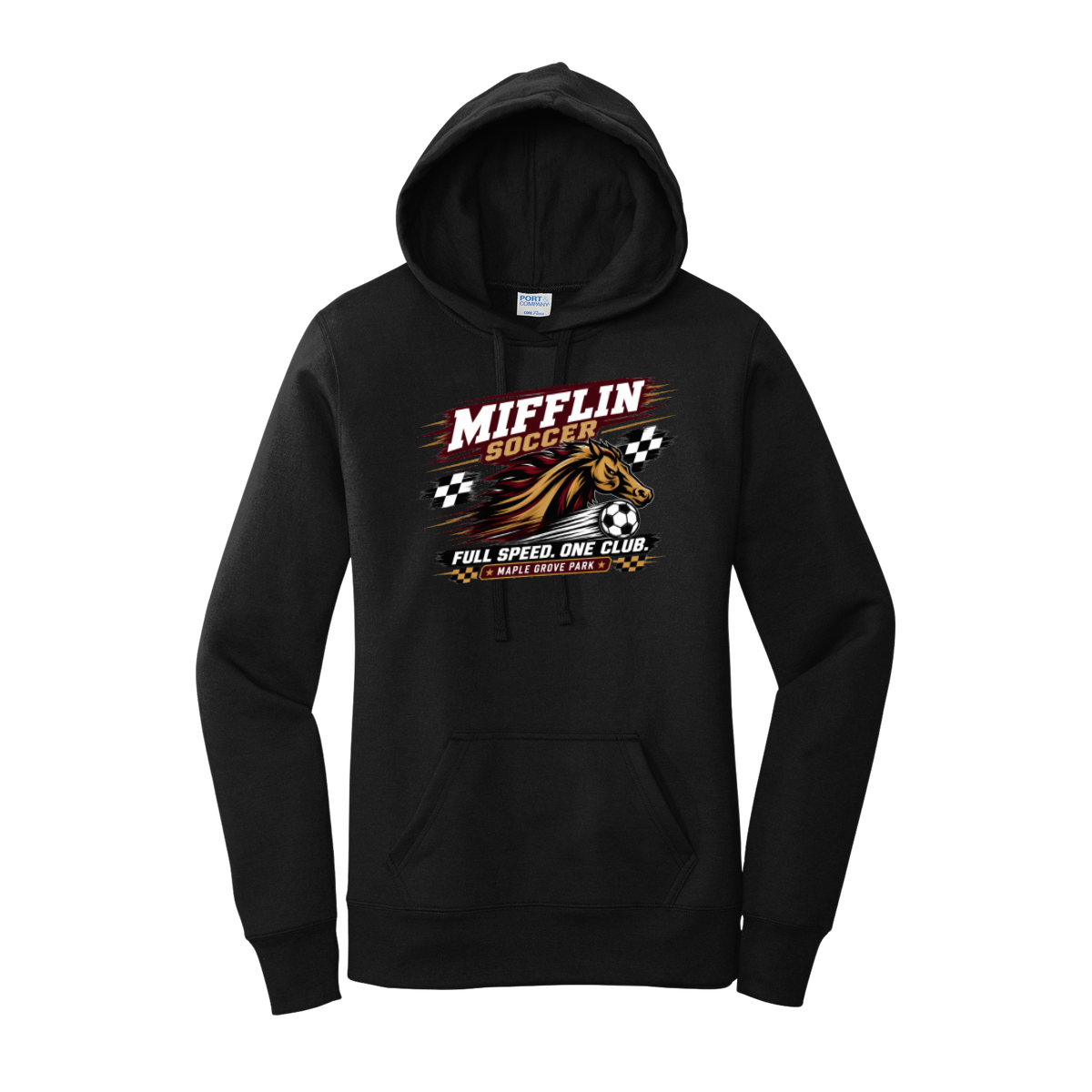 Women's Midweight Hooded Sweatshirt - MUSTANG