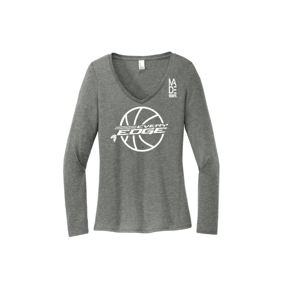 Women's Long Sleeve Tri-Blend V-Neck Tee