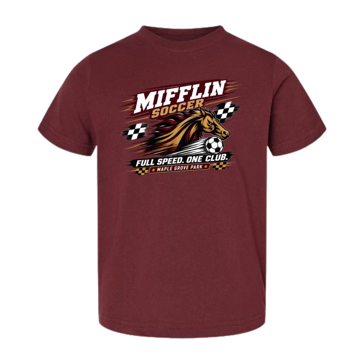 Toddler Cotton Short Sleeve Tee - MUSTANG