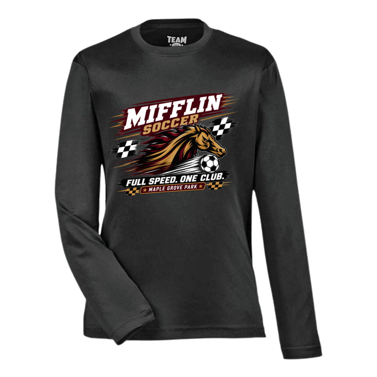 Youth Performance Long Sleeve Tee - MUSTANG