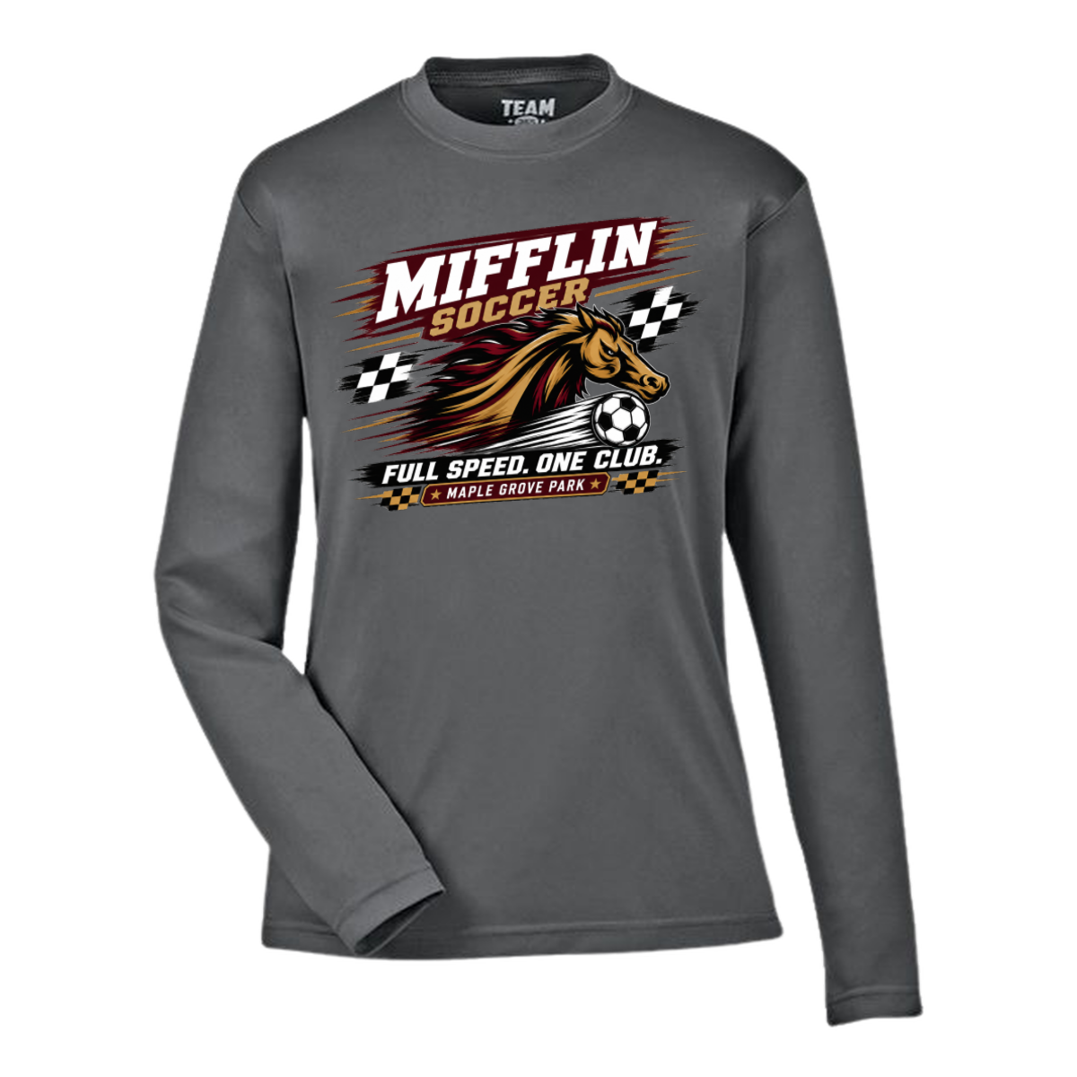 Youth Performance Long Sleeve Tee - MUSTANG