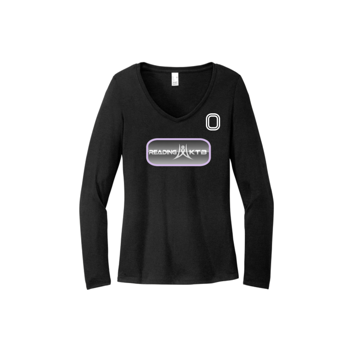 Women's Long Sleeve Tri-Blend V-Neck Tee (Girls logo)