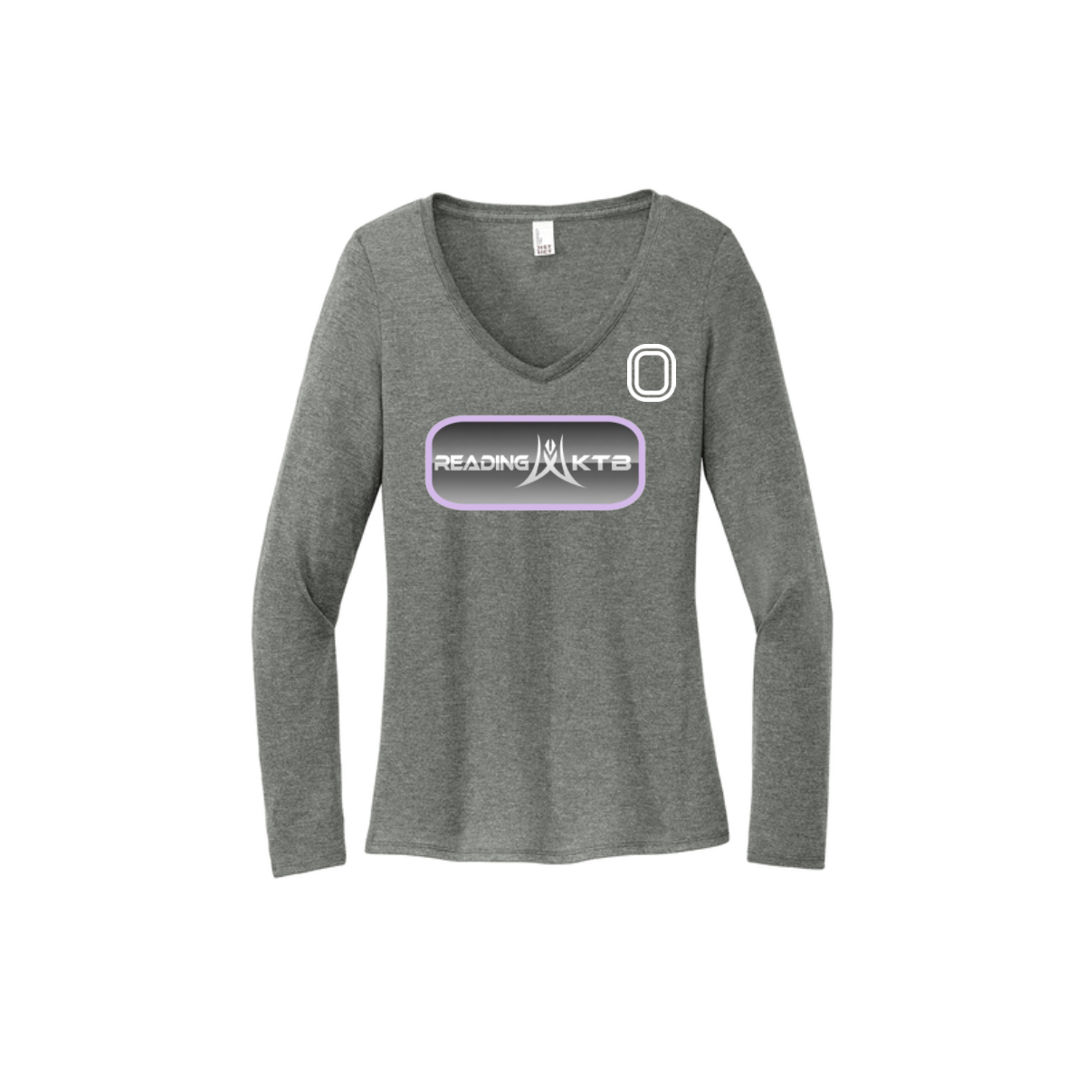 Women's Long Sleeve Tri-Blend V-Neck Tee (Girls logo)