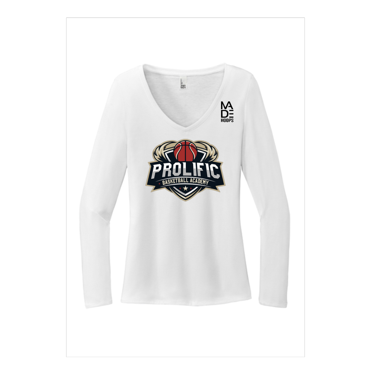 Women's Long Sleeve Tri-Blend V-Neck Tee