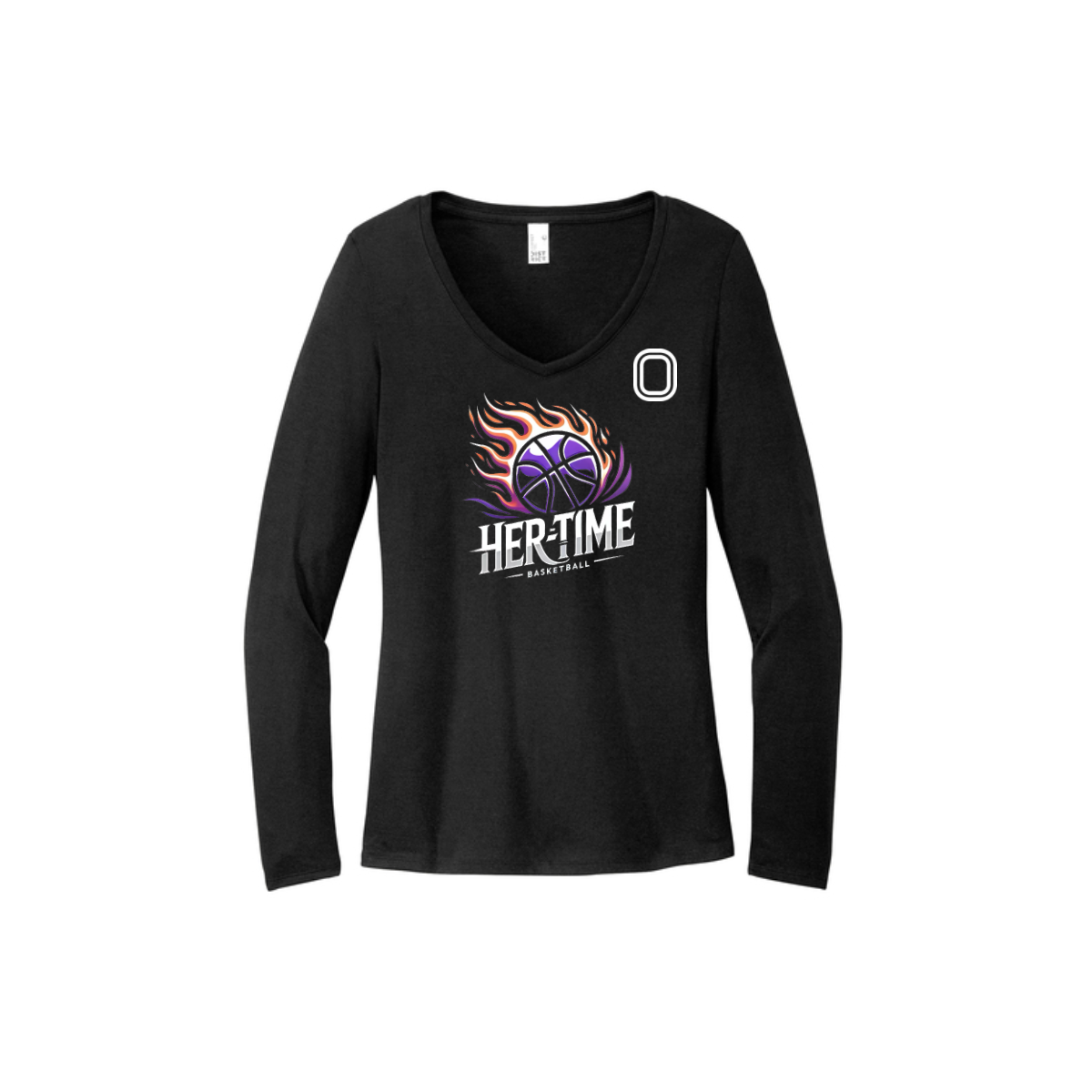 Women's Long Sleeve Tri-Blend V-Neck Tee