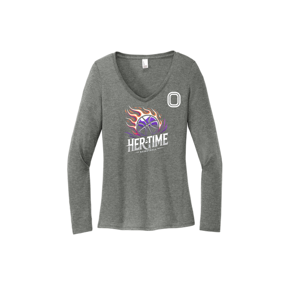 Women's Long Sleeve Tri-Blend V-Neck Tee