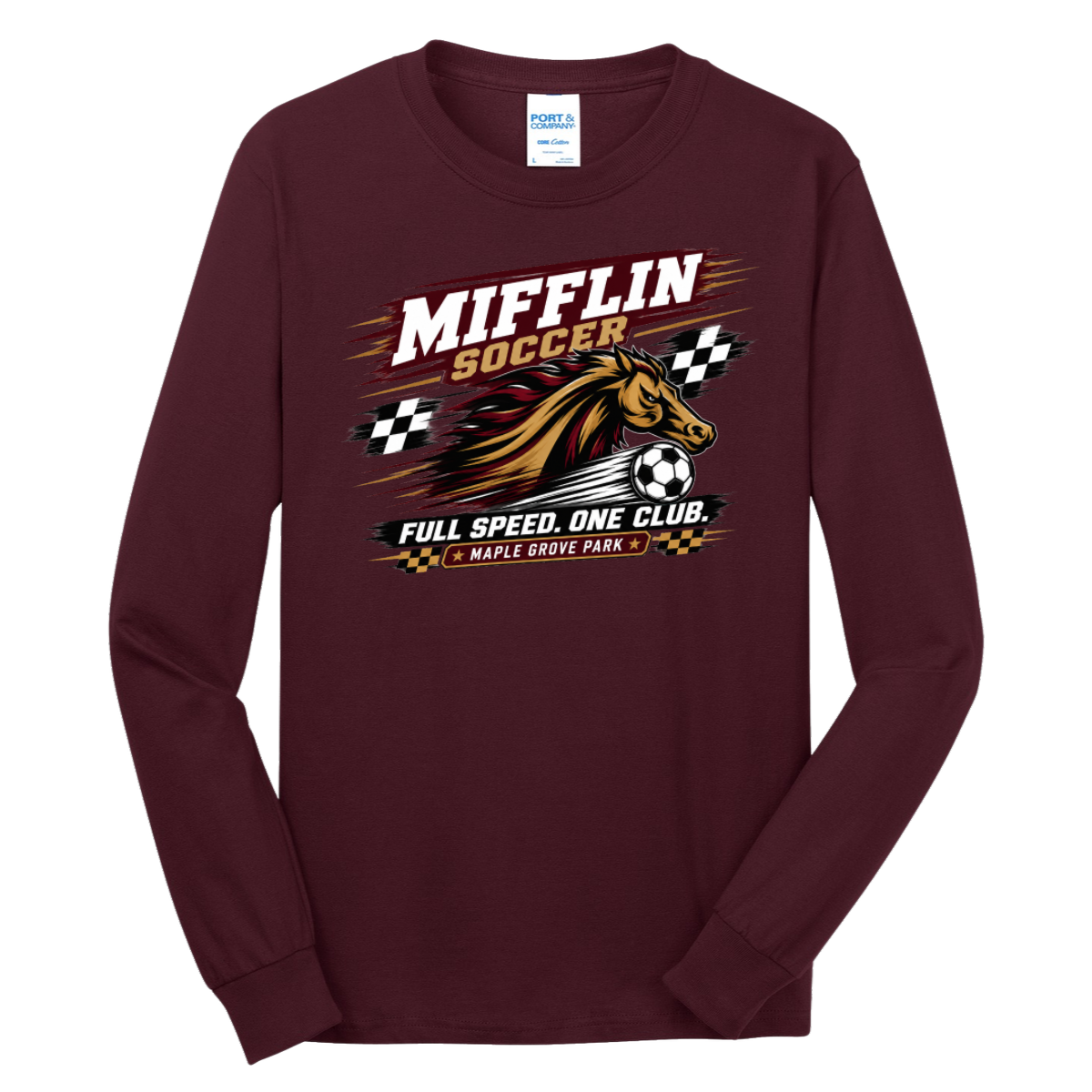 Long Sleeve Core Cotton Tee - MUSTANG