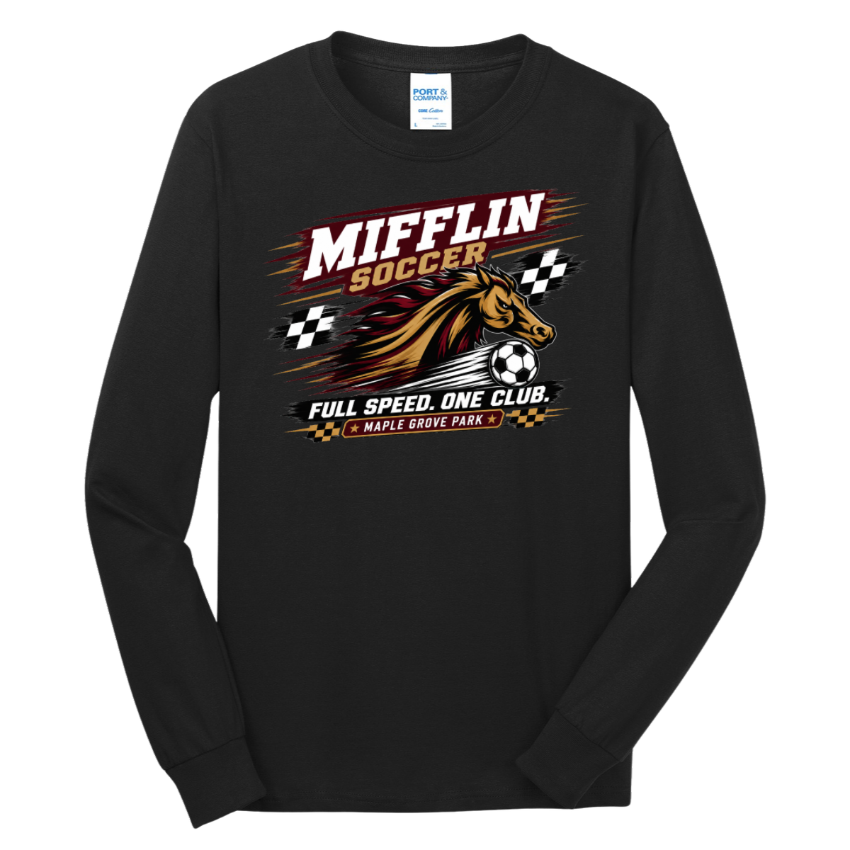 Long Sleeve Core Cotton Tee - MUSTANG