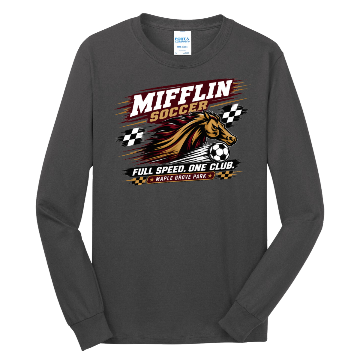 Long Sleeve Core Cotton Tee - MUSTANG