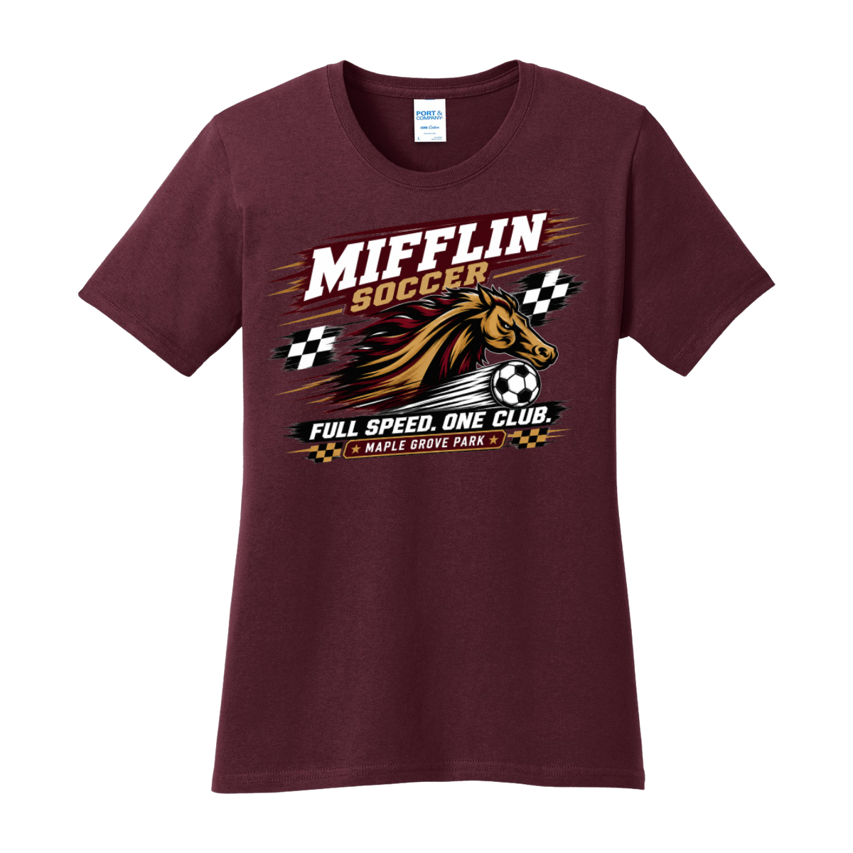 Women's Core Cotton Short Sleeve Tee - MUSTANG