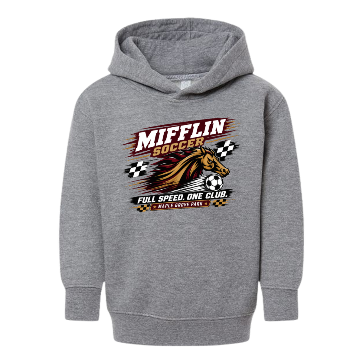 Toddler Pullover Fleece Hoodie - MUSTANG