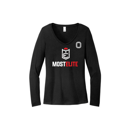 Women's Long Sleeve Tri-Blend V-Neck Tee