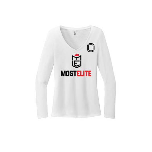 Women's Long Sleeve Tri-Blend V-Neck Tee