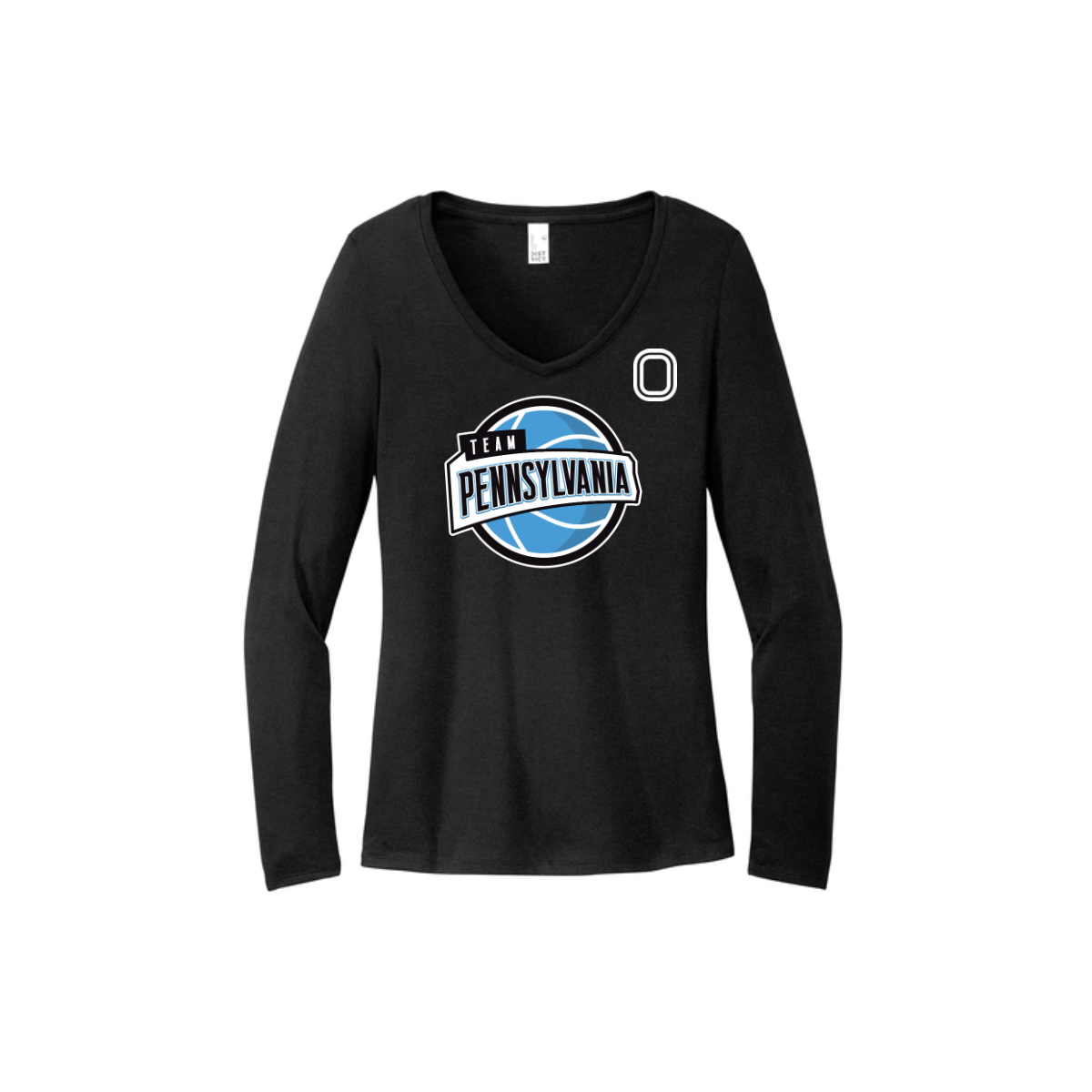 Women's Long Sleeve Tri-Blend V-Neck Tee
