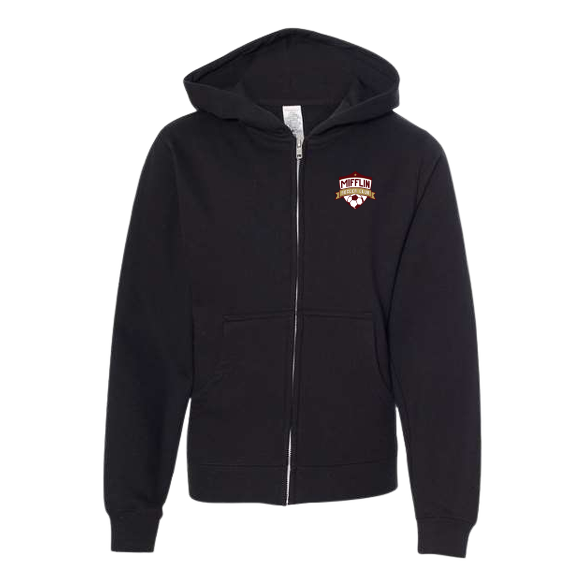 Youth Midweight Full-Zip Hooded Sweatshirt