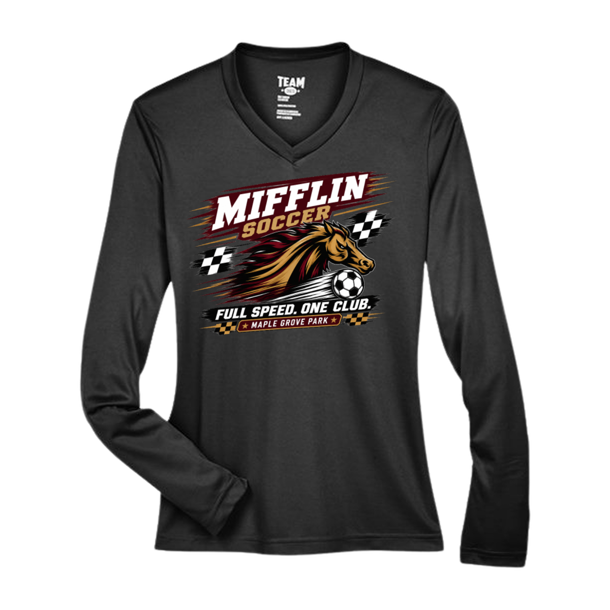 Women's Performance Long Sleeve Tee - MUSTANG