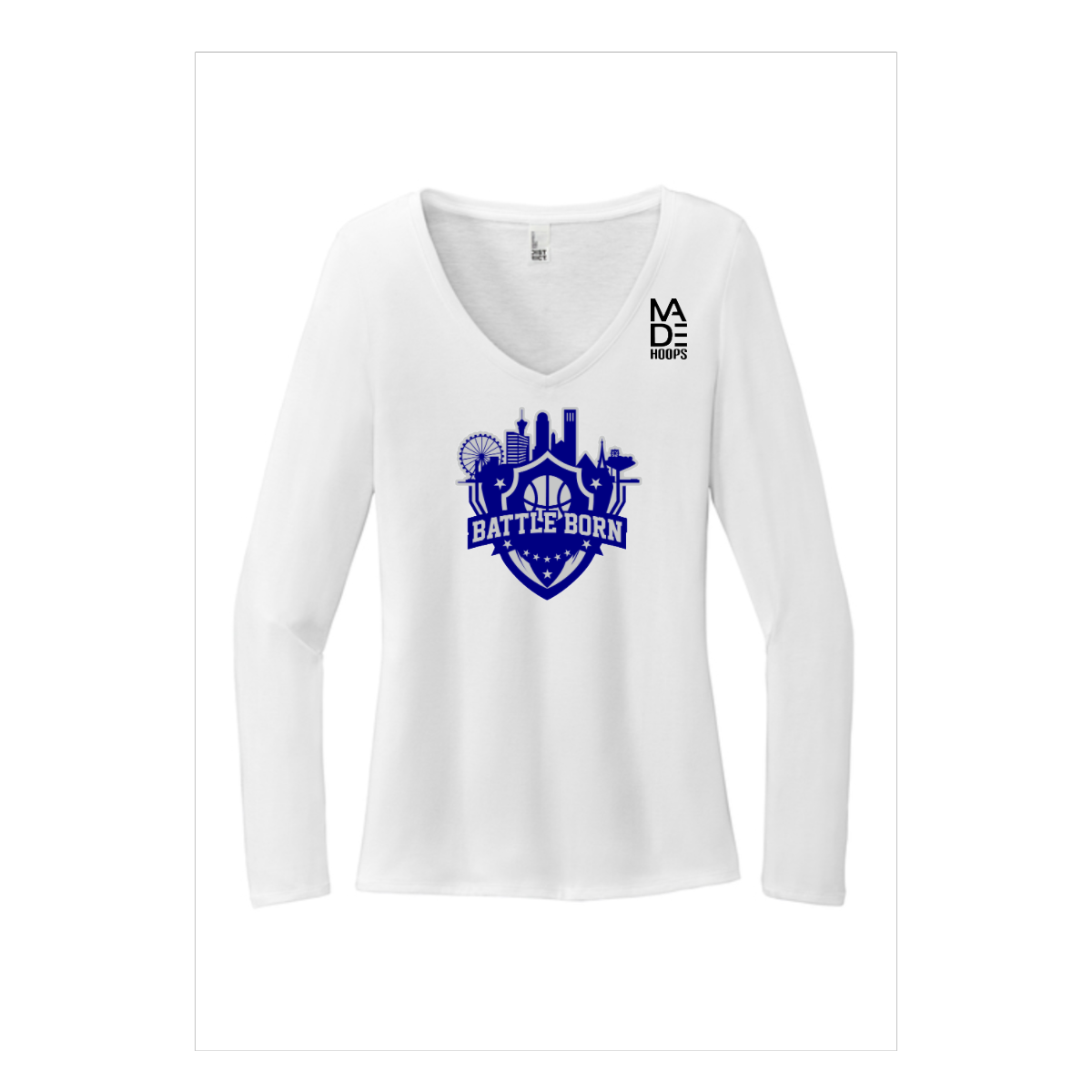 Women's Long Sleeve Tri-Blend V-Neck Tee