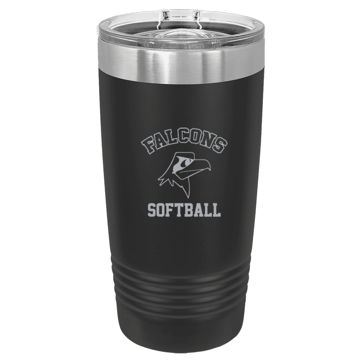 Polar Camel 20 oz Black Ringneck Insulated Tumbler with Slider Lid